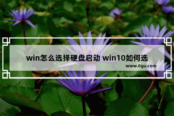 win怎么选择硬盘启动 win10如何选择硬盘启动