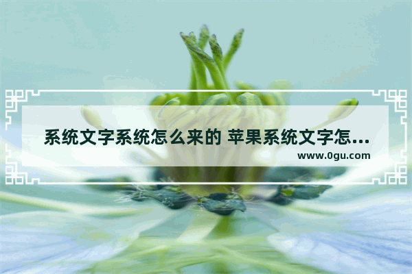 系统文字系统怎么来的 苹果系统文字怎么设置