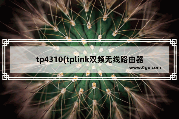tp4310(tplink双频无线路由器设置)