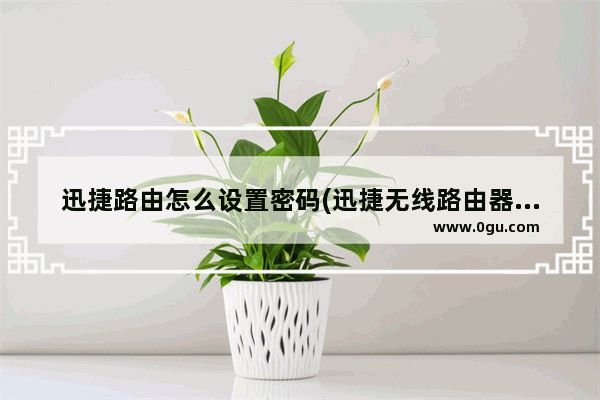 迅捷路由怎么设置密码(迅捷无线路由器怎么设置密码)