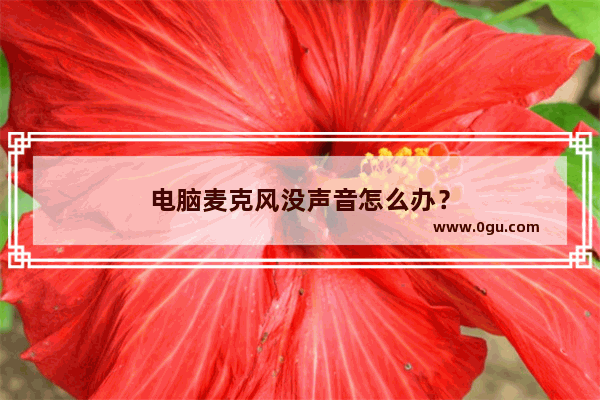 电脑麦克风没声音怎么办？