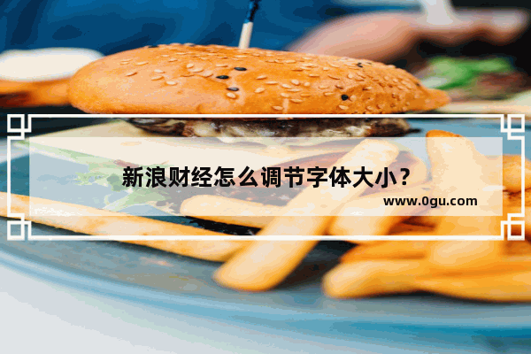 新浪财经怎么调节字体大小？
