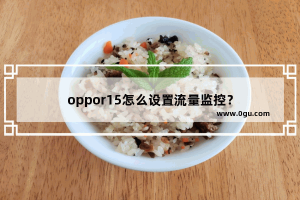 oppor15怎么设置流量监控？