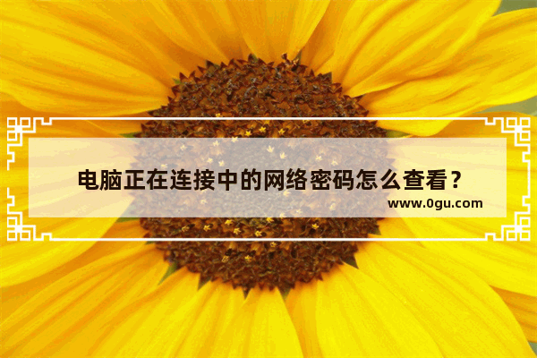 电脑正在连接中的网络密码怎么查看？