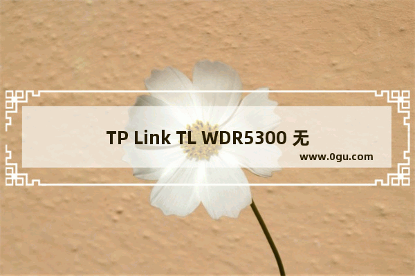 TP Link TL WDR5300 无线路由器家长控制管控小孩上网行为设置指！