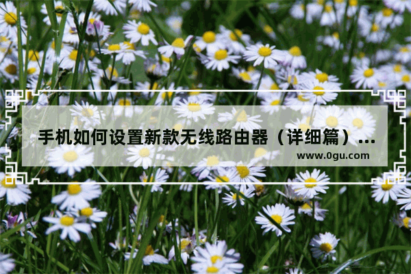 手机如何设置新款无线路由器（详细篇）(如何为手机设置新的无线路由器(详细章节))