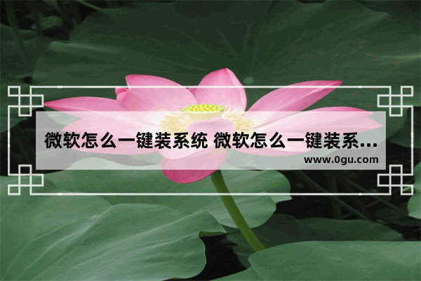 微软怎么一键装系统 微软怎么一键装系统教程