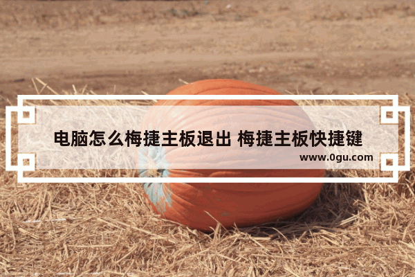 电脑怎么梅捷主板退出 梅捷主板快捷键