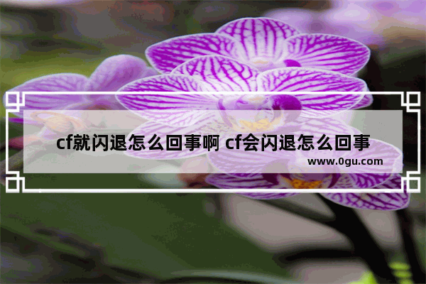 cf就闪退怎么回事啊 cf会闪退怎么回事