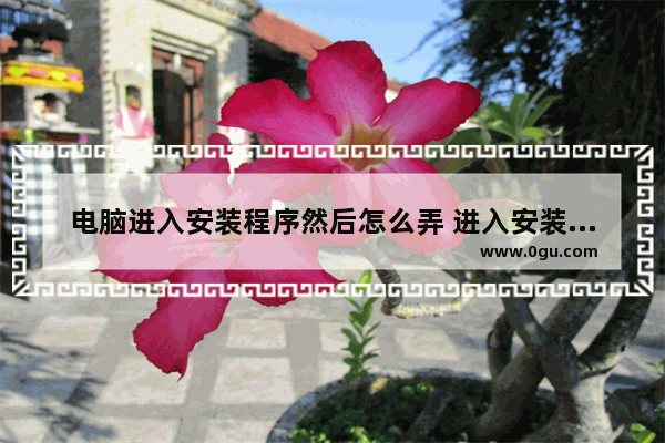 电脑进入安装程序然后怎么弄 进入安装界面
