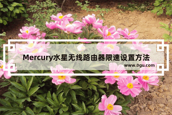 Mercury水星无线路由器限速设置方法(限制所有电脑)