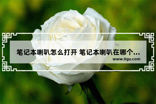 笔记本喇叭怎么打开 笔记本喇叭在哪个位置