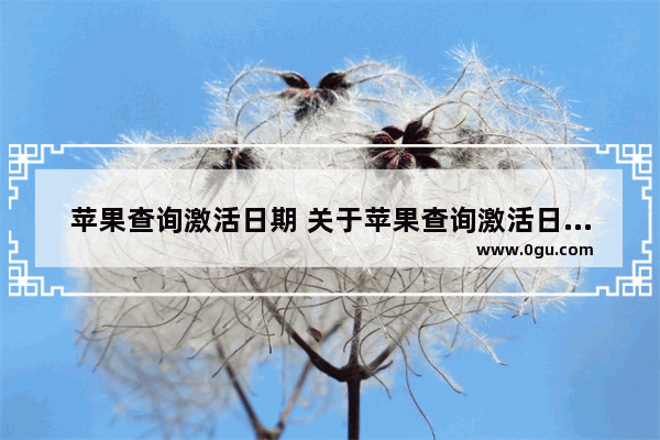 苹果查询激活日期 关于苹果查询激活日期和保修期限