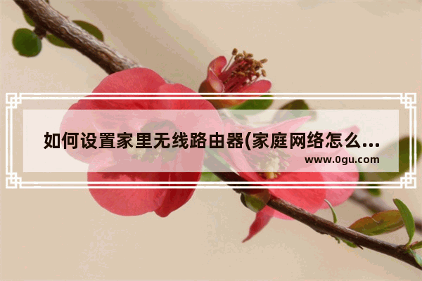 如何设置家里无线路由器(家庭网络怎么设置路由器)