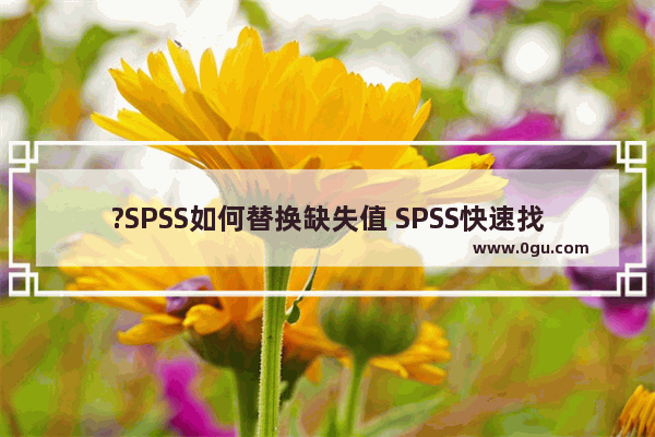 ?SPSS如何替换缺失值 SPSS快速找出并替换缺失值的方法教程