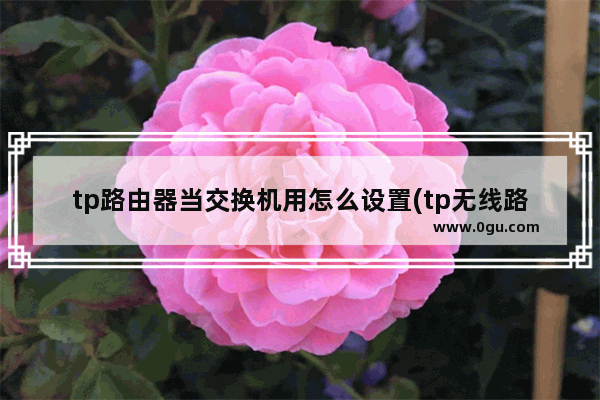 tp路由器当交换机用怎么设置(tp无线路由器做交换机)
