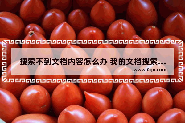 搜索不到文档内容怎么办 我的文档搜索不出来