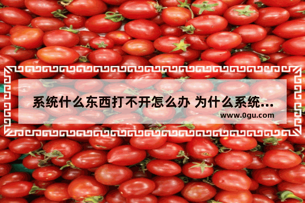 系统什么东西打不开怎么办 为什么系统打不开