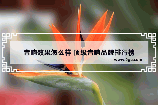 音响效果怎么样 顶级音响品牌排行榜