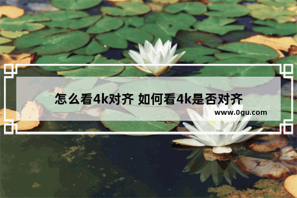 怎么看4k对齐 如何看4k是否对齐