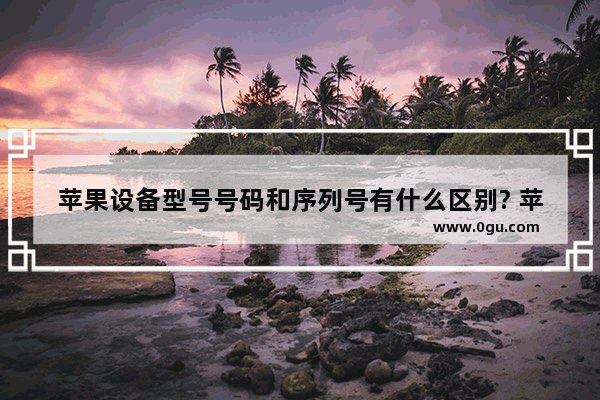 苹果设备型号号码和序列号有什么区别? 苹果设备型号号码和序列号分的区别对比