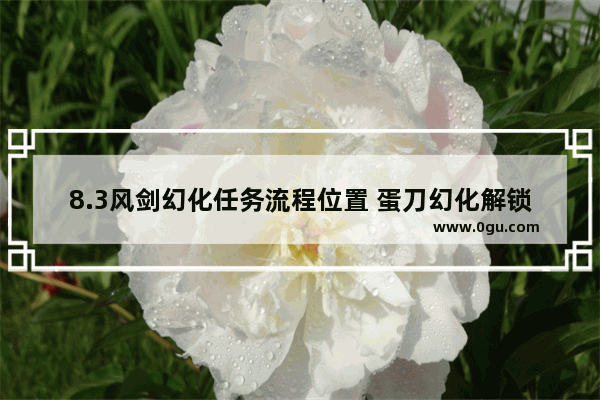 8.3风剑幻化任务流程位置 蛋刀幻化解锁条件