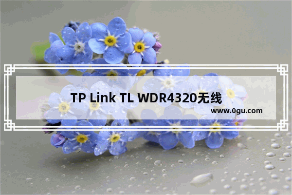 TP Link TL WDR4320无线路由器怎样设置
