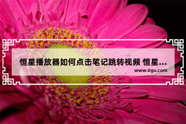 恒星播放器如何点击笔记跳转视频 恒星播放器在视频中添加笔记的方法