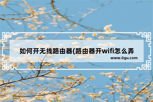 如何开无线路由器(路由器开wifi怎么弄)