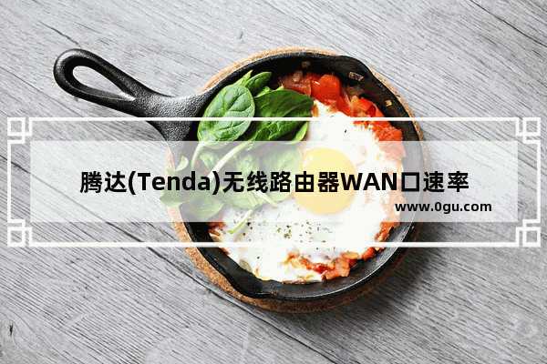 腾达(Tenda)无线路由器WAN口速率修改设置