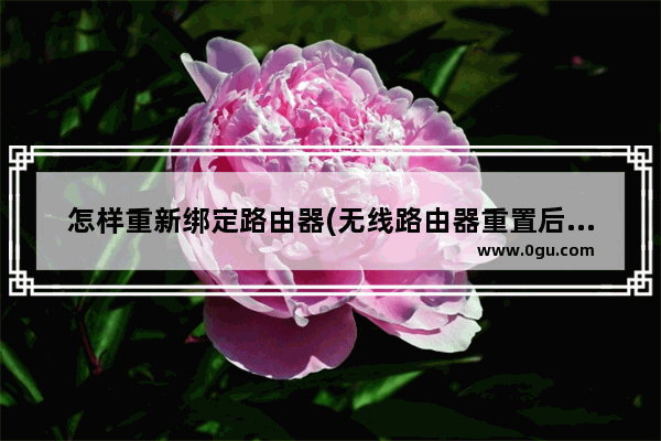 怎样重新绑定路由器(无线路由器重置后怎么连接)