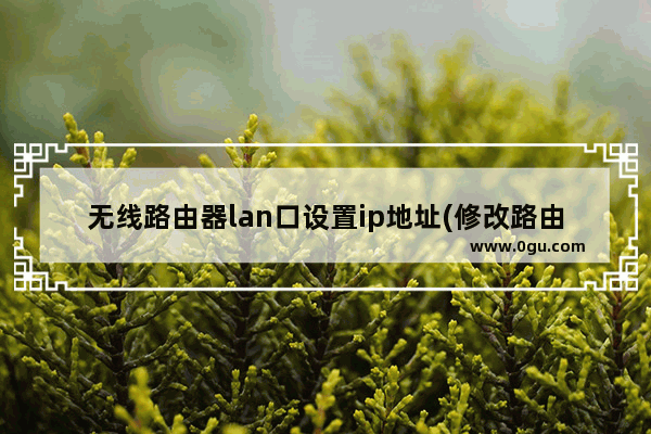 无线路由器lan口设置ip地址(修改路由器的lan口ip地址)