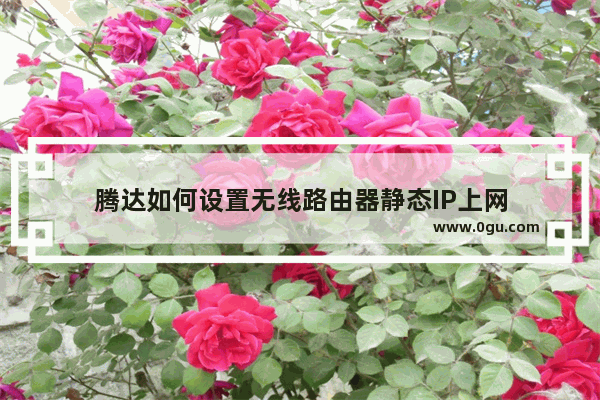 腾达如何设置无线路由器静态IP上网