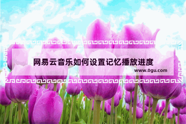 网易云音乐如何设置记忆播放进度