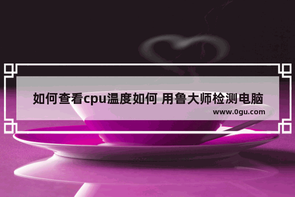 如何查看cpu温度如何 用鲁大师检测电脑温度的步骤