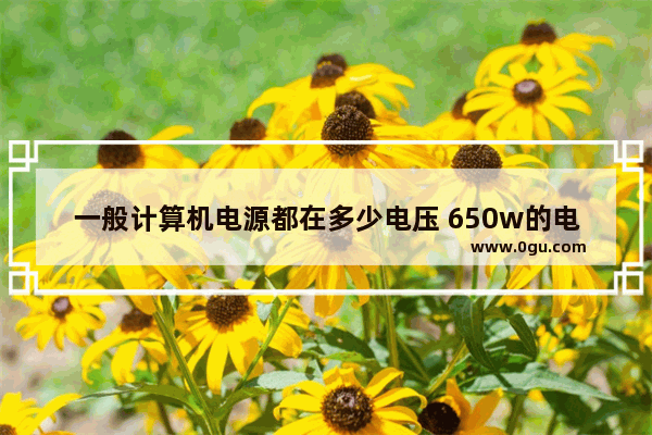一般计算机电源都在多少电压 650w的电脑一小时用多少度电