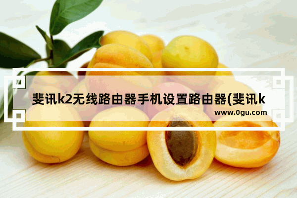 斐讯k2无线路由器手机设置路由器(斐讯k2路由器怎样用手机设置)