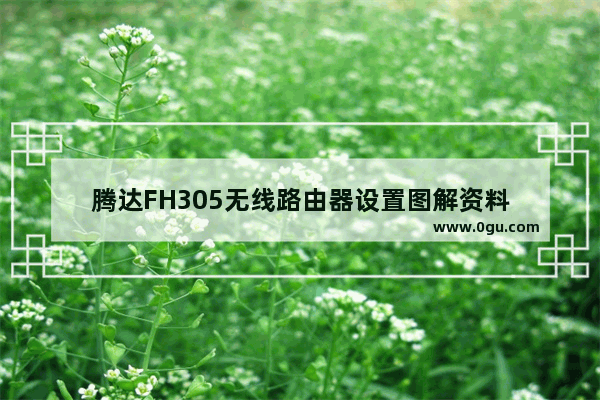 腾达FH305无线路由器设置图解资料