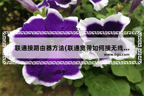 联通接路由器方法(联通宽带如何接无线路由器)