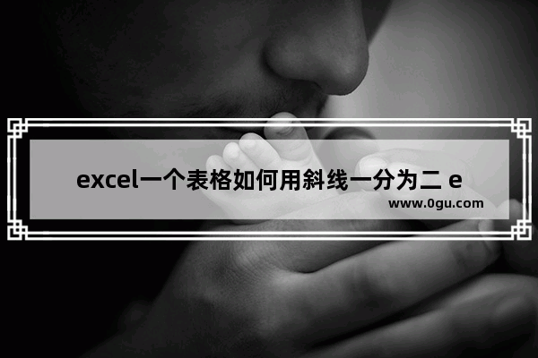 excel一个表格如何用斜线一分为二 excel一个表格用斜线一分为二的方法