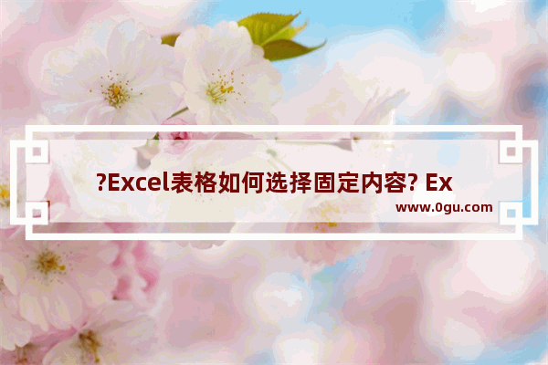 ?Excel表格如何选择固定内容? Excel表格设置选择固定内容的方法教程