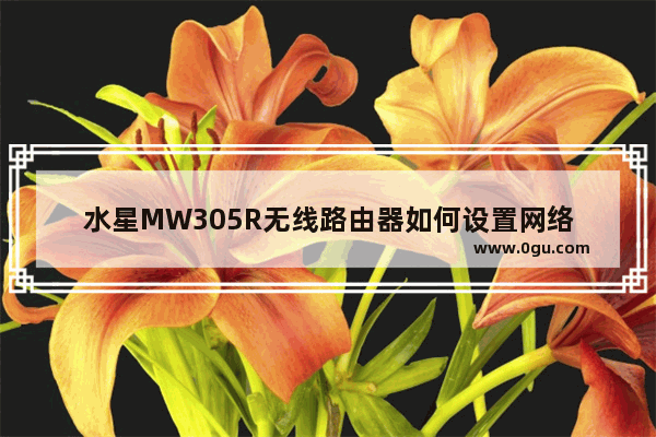 水星MW305R无线路由器如何设置网络