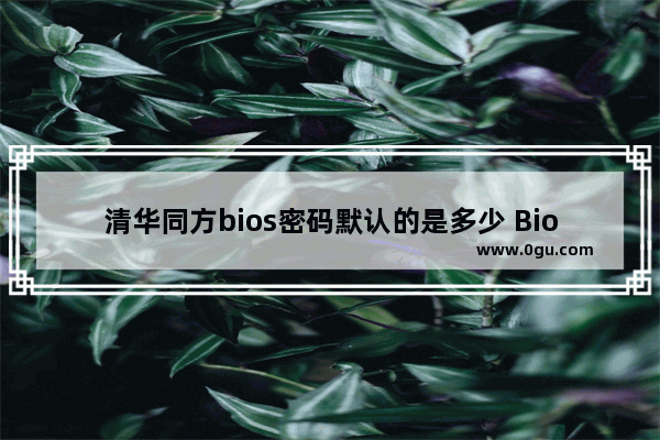 清华同方bios密码默认的是多少 Bios密码设置步骤