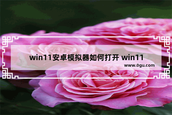 win11安卓模拟器如何打开 win11模拟器下载手机版