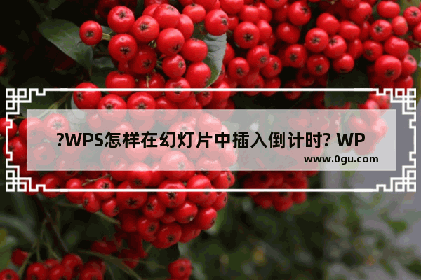 ?WPS怎样在幻灯片中插入倒计时? WPS PPT电脑版设置倒计时的方法教程