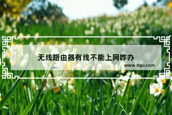 无线路由器有线不能上网咋办