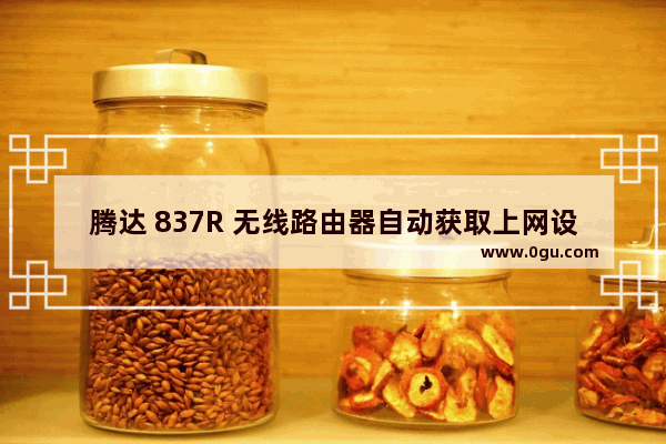 腾达 837R 无线路由器自动获取上网设置