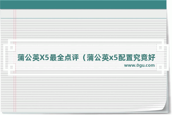 蒲公英X5最全点评（蒲公英x5配置究竟好不好）