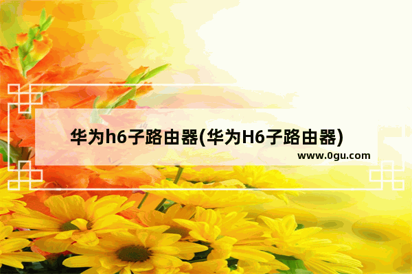 华为h6子路由器(华为H6子路由器)