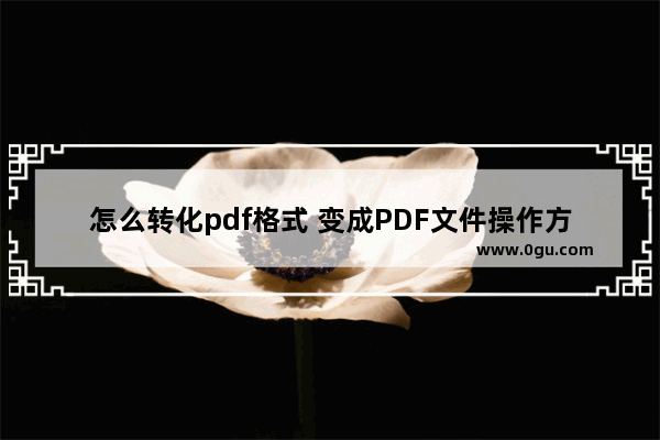 怎么转化pdf格式 变成PDF文件操作方法